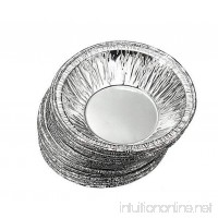 100PCS Disposable Aluminum Foil Pie Dishes Cake Cases Cupcake Cookie Pudding Egg Tart Lined Mold Round - B077JM1ZLP